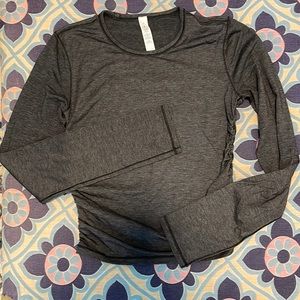LULULEMON LA TIGHT TO BODY RUCHED LONG SLEEVE SHIRT
